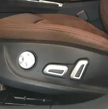 ABS Matte For Audi A4 b9 2016 2017 Car Seat adjustment Switch Cover trim car styling Accessories 6pcs ABS Matte For Audi A4 b9 2016 2017 Car Seat adjustment Switch Cover trim car styling Accessories 6pcs