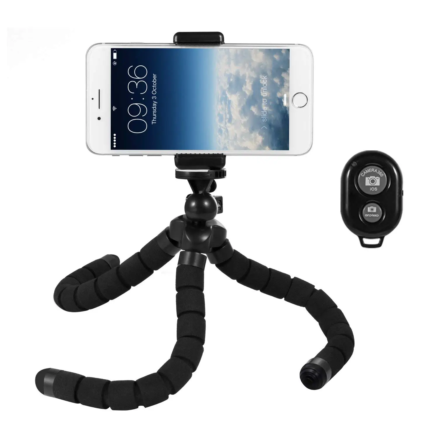 

Flexible Large Octopus Tripod Stand Adjustable Mount with Bluetooth Remote for Any Smartphone GoPro Camera and Digital Camera