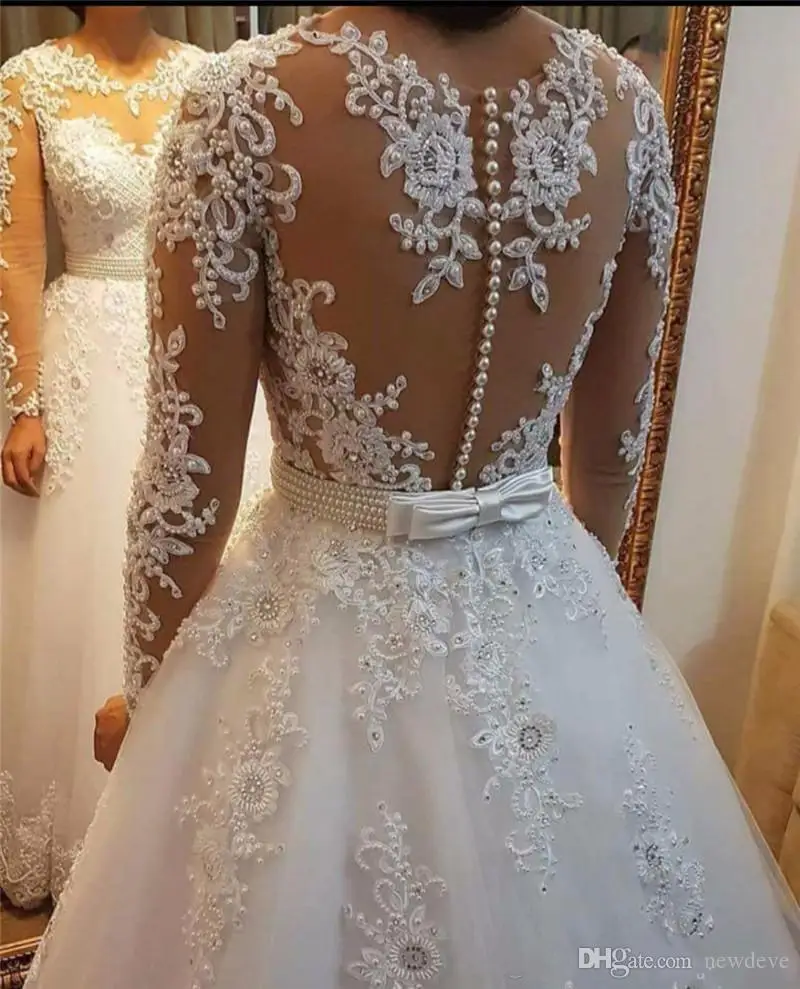 sheer-long-sleeve-2018-wedding-dresses-detachable-skirt-vestido-de-noiva-illusion-lace-appliques-bridal-gowns (2)