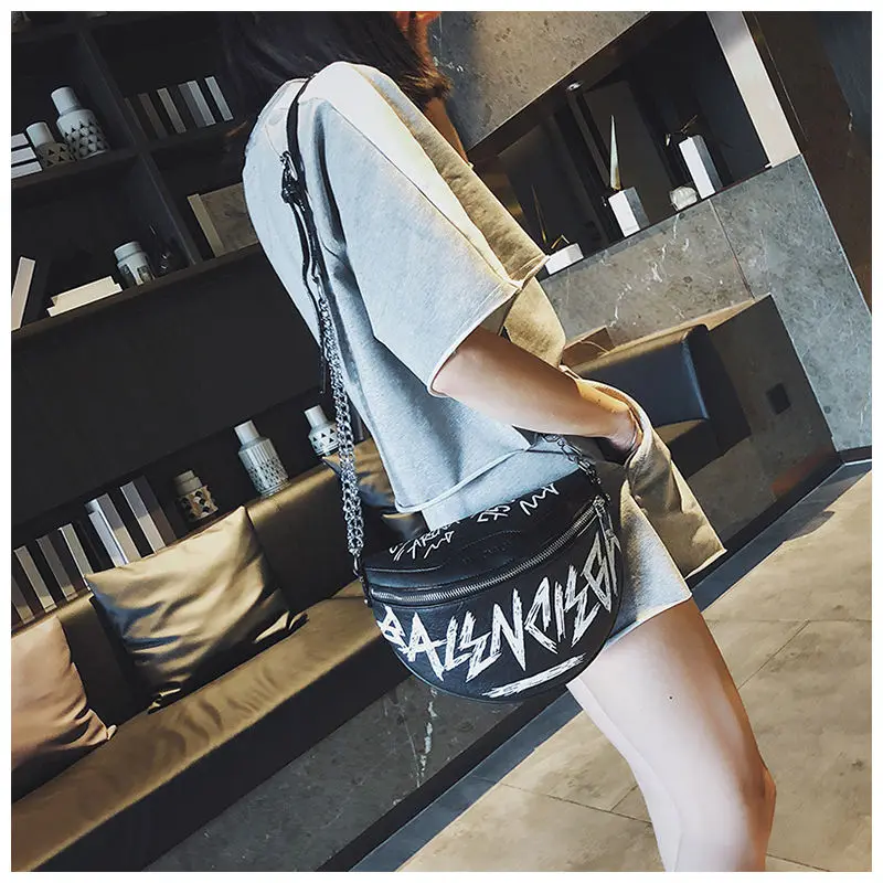  MENGXILU Fashion Female Waist Bag Ladies Women's Waist Bag 2018 Chains Belt Messenger Bags Handbags - 32905552718