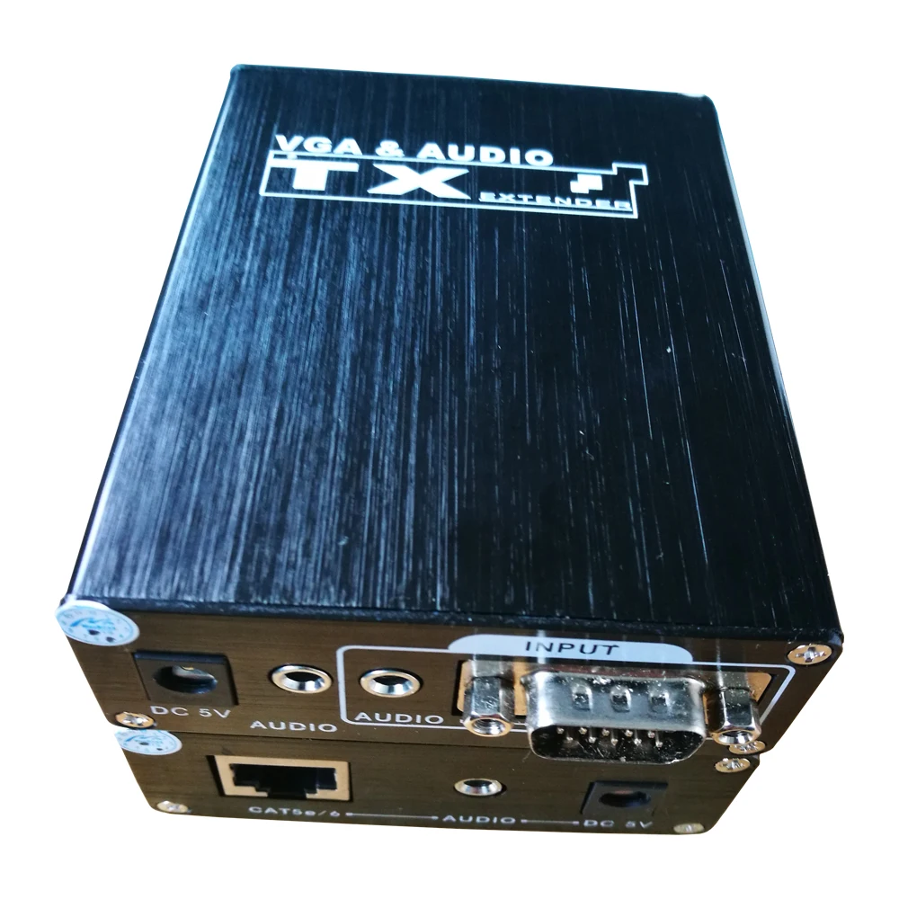 

300M VGA to Cat5/6 Converter VGA And stereo audio Transmitter&Receiver With 2KV Surge Protection