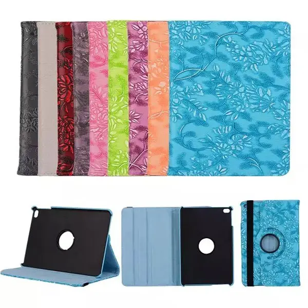 

Wholesale OST Rotating Grape Grain Pattern PU Leather Smart Stand Flip Case For Apple iPad Mini4 Mini 4  Luxury Cover