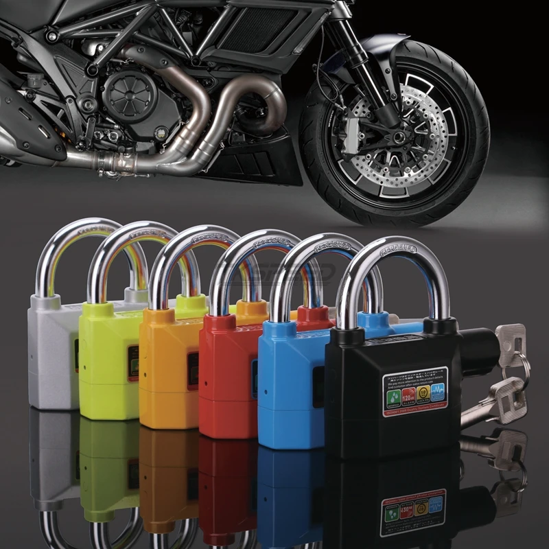 Водонепроницаемый мотоциклетный сигнализационный замок Противоугонный мото велосипед Предупреждение безопасности дисковый замок для защиты от кражи Alarma Moto