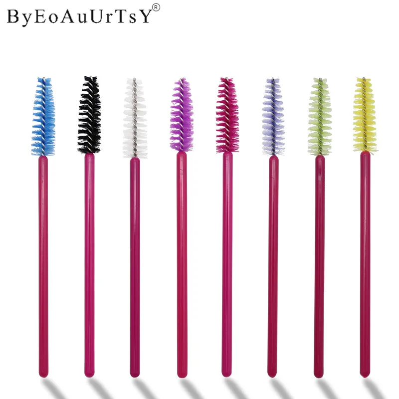 100 pcs One-off Disposable Eyelash Brush Cosmetic Makeup Tool Mascara Wands Applicator eyes make up Brushes Set Styling Tools (7)