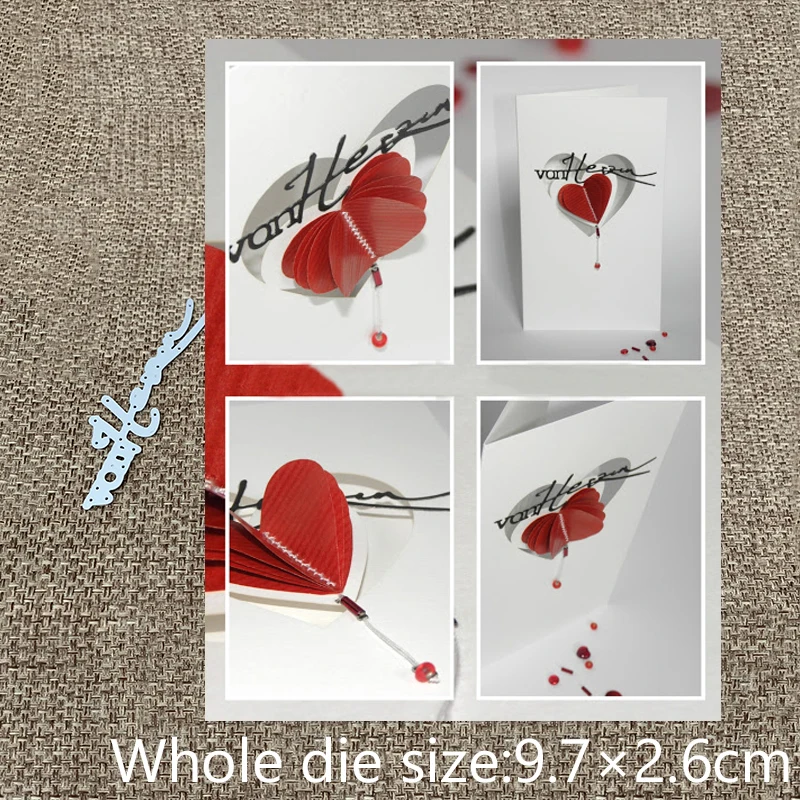 

New Design Craft Metal Cutting Die cut dies German from my heart letters scrapbook Album Paper Card Craft Embossing die cuts