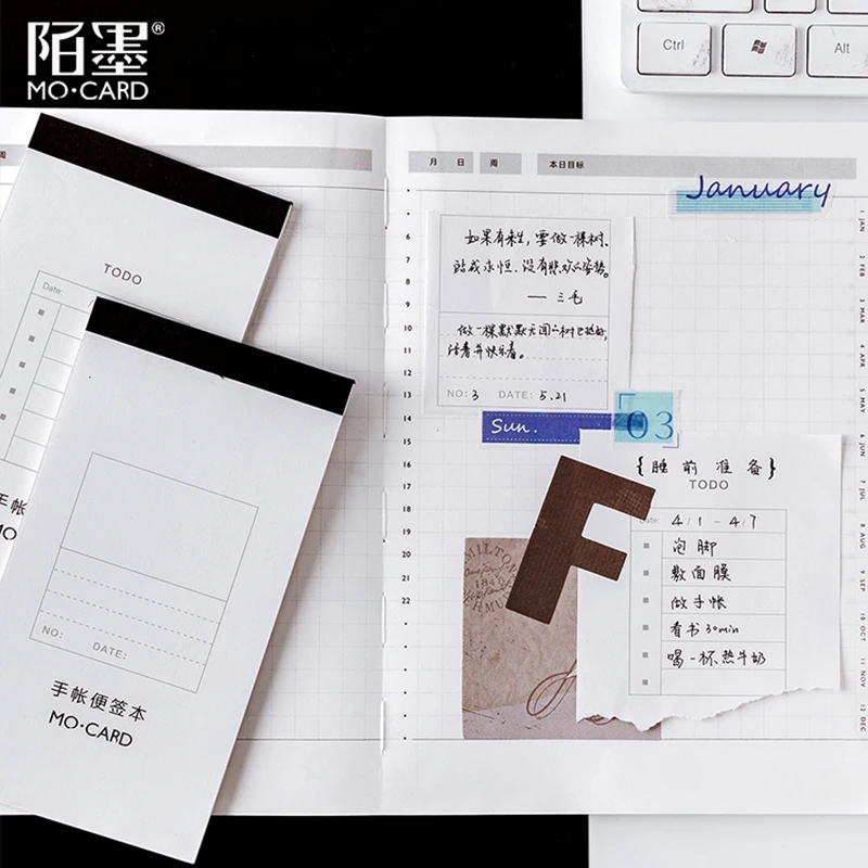 

Creative To do list&Date&Weekly Plan Kraft Paper Sticky Notes Post Memo Pad Kawaii Stationery Office Accessory School Supplies