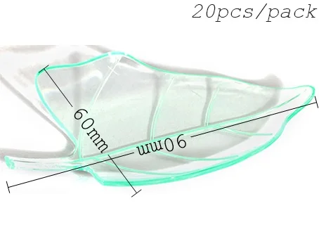 Акция-вечерние свадебные принадлежности доступная пластмассовая столовая посуда, 70*44 мм/60 мл Прозрачный лепесток десерт торт чаша, 20/упаковка - Цвет: Transparent Green