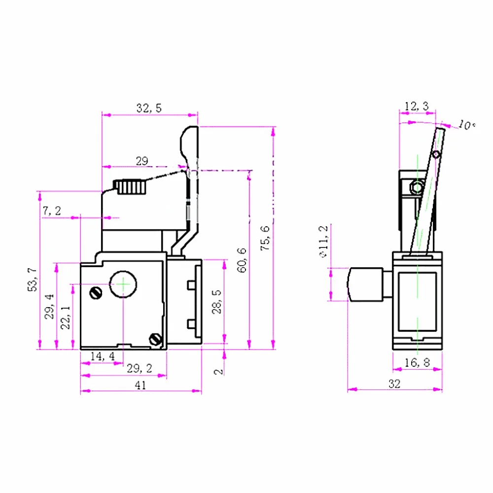 AC 250 V/4A FA2-4/1BEK Регулируемый переключатель скорости для электрической дрели триггерные переключатели