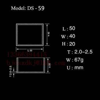 

99.5%Al2O3 High Purity and Thermal Square Corundum Melting Pot L50*W40*H20mm/Alumina Ceramic Boat Crucible /Ceramic Refractory