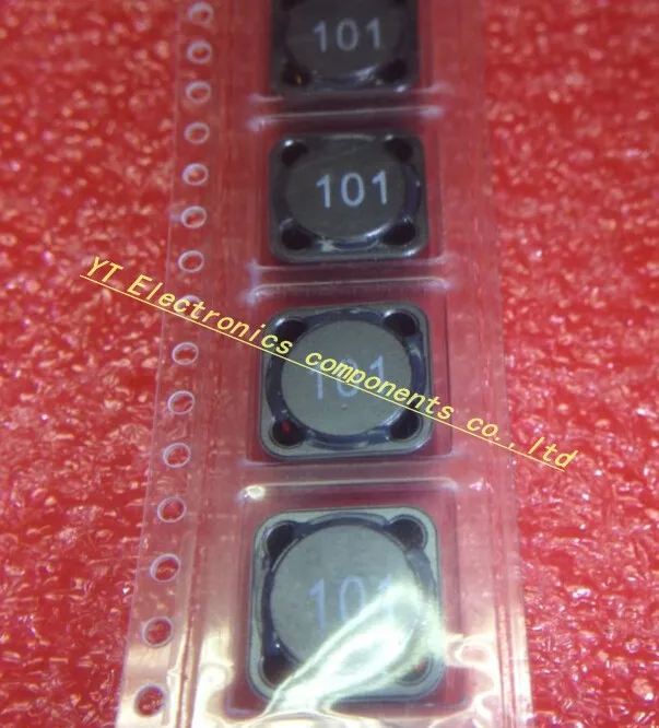 100 шт./лот экранированный индуктор SMD Силовые индукторы cd127 100uh 101 маркировка 12*12*7