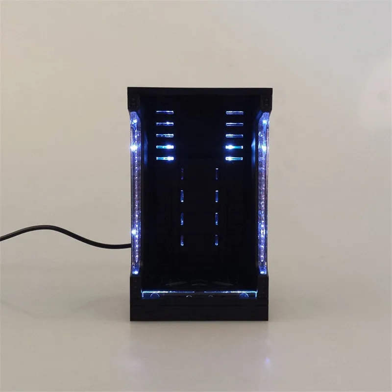 

Animation Avengers LED Iron Man Figure Display Box Showcase Protection For Figurine Superhero PVC Action Figure Model Doll Toys