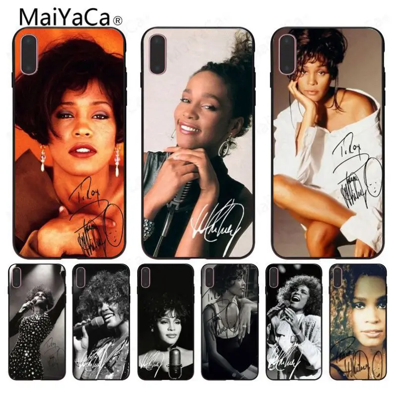 

MaiYaCa Whitney Houston Coque Shell Phone Case For iphone 6 6s 6plus 6S plus 7 7plus 8 8plus 5 5s XR Case cover