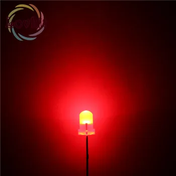

100pcs/bag 3MM Round Top Diffused Red Leds Urtal Bright Bulb Light 3MM Emitting Diodes Electronic Components Wholesale Retail