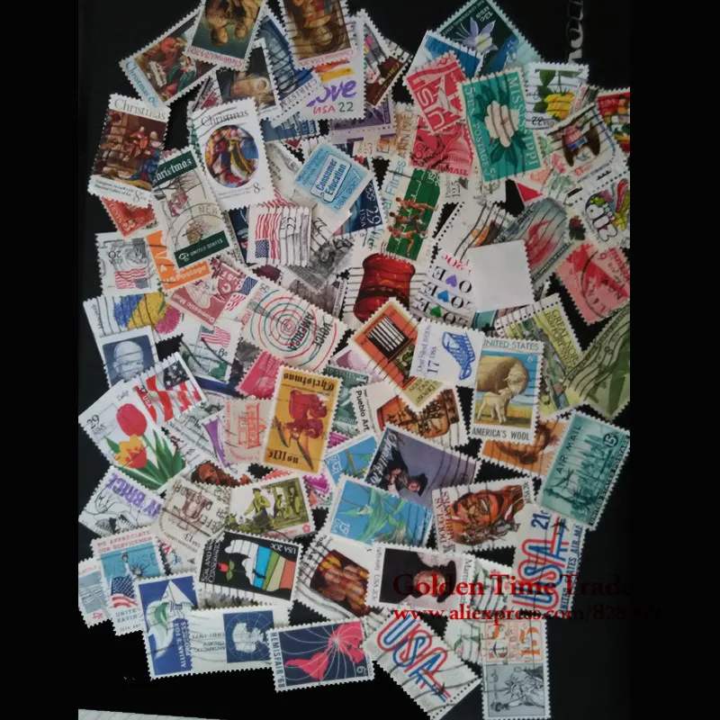 Different USA / American Postage Stamps Post Mark Collecting Trimbres Stamps 50 PCS