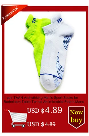 1 пара TAAN Anti-sthking мужские спортивные носки для бадминтона и настольного тенниса Антибактериальная ткань Мужские дышащие T-347