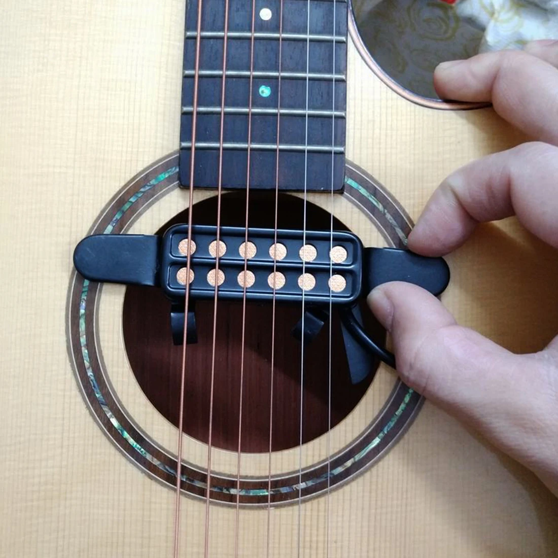 

Classic Acoustic Guitar Pickup Transducer Amplifier Guitar Pickup Sound Hole Musical Pickup Instruments Guitar Accessories