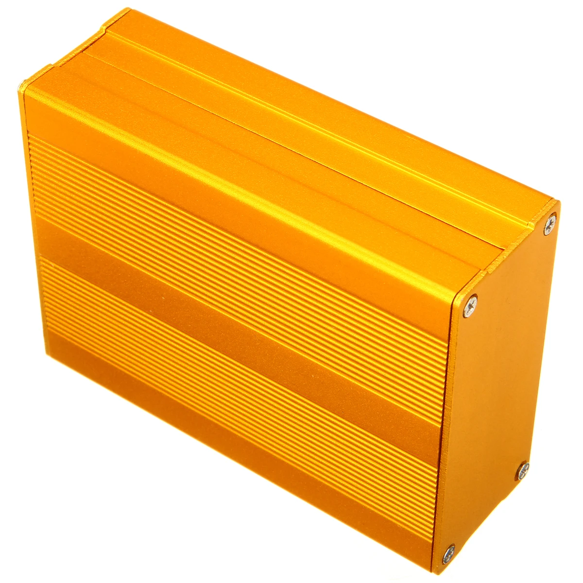 New 1Pcs Durable Aluminum Enclosure Box Gold Electronic Project Box Case 100x76x35mm For Amplifier Circuit Board