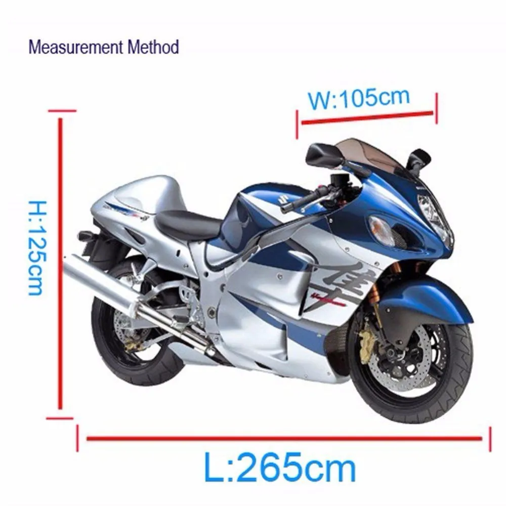 Black UV Protection Motorcycle Waterproof Cover Rain Protection Breathable XXL 1