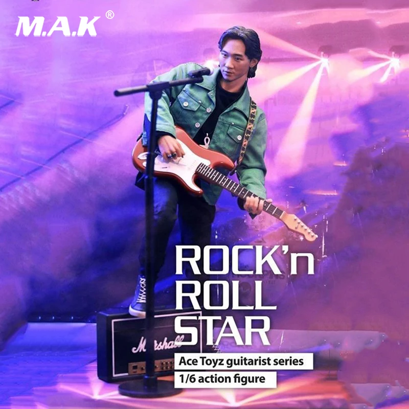 

Collectible Full Set Ace Toyz 1/6 scale Rock and Roll Star Beyond Guitarist Ka Kui Wong Action Figure doll toy gift