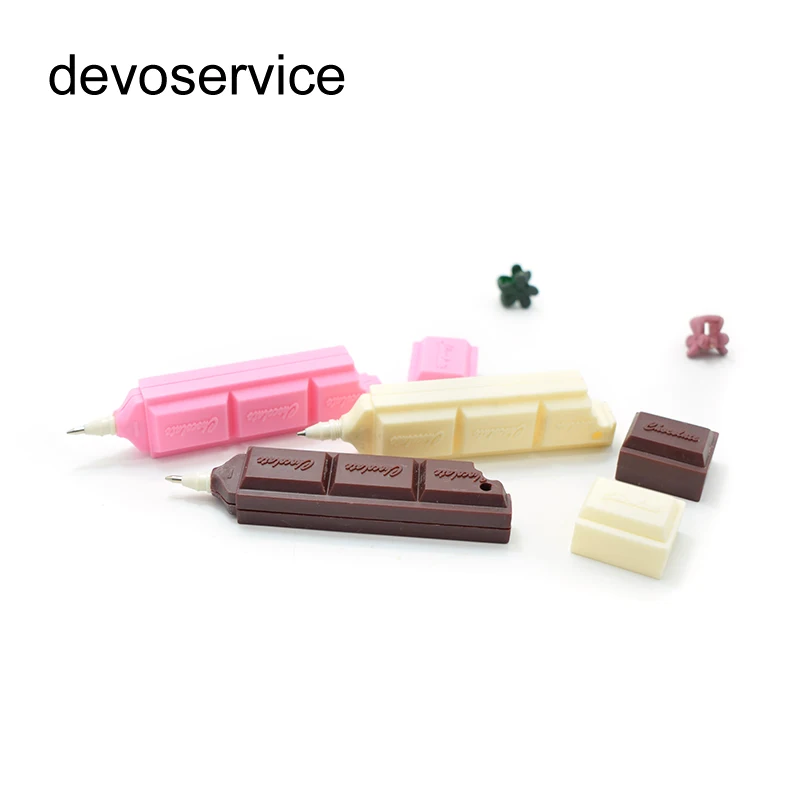 

2Pcs Funny Novetly Chocolate Design Ballpoint Pens Fashion Girls Boys Ball Pen Material Escolar Bolis Escolares School Supplies