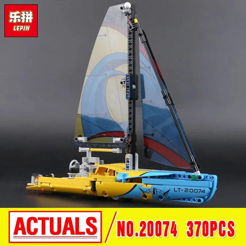 

Lepin 20074 New 369Pcs Technic Series The Racing Yacht Set 42074 Building Blocks Bricks Educational 369Pcs