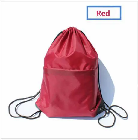 

Leeshow Leisure drawstring gym bag with zippered front pocket