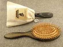 Hot sale Comb Ashtree Airbag massage health care comb solid wood carbonized wood cushion anti static