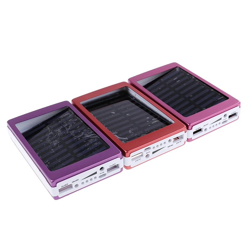 5x18650 Powerbank Portable Pover Power Bank 18650 Solar Power Bank Case DIY Box Dual USB Kit Phone Charger Flashlight