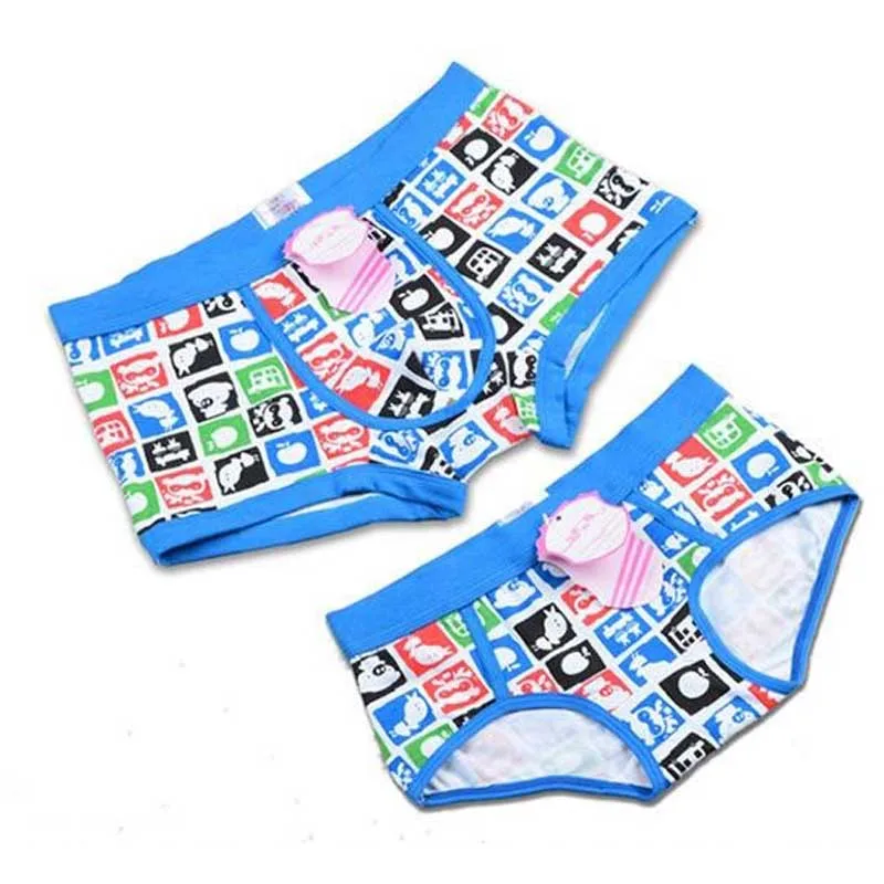 Cotton Couple Panties Underwear Men Boxers Shorts Women Lingerie Homme Cuecas Gay Calzoncillos Sexy Male Lady Underpants  (9)