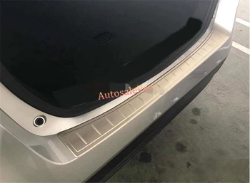 

Steel outer Rear Bumper Protector threshold Sill Plate Cover trim 1pcs For Toyota Prius 2016
