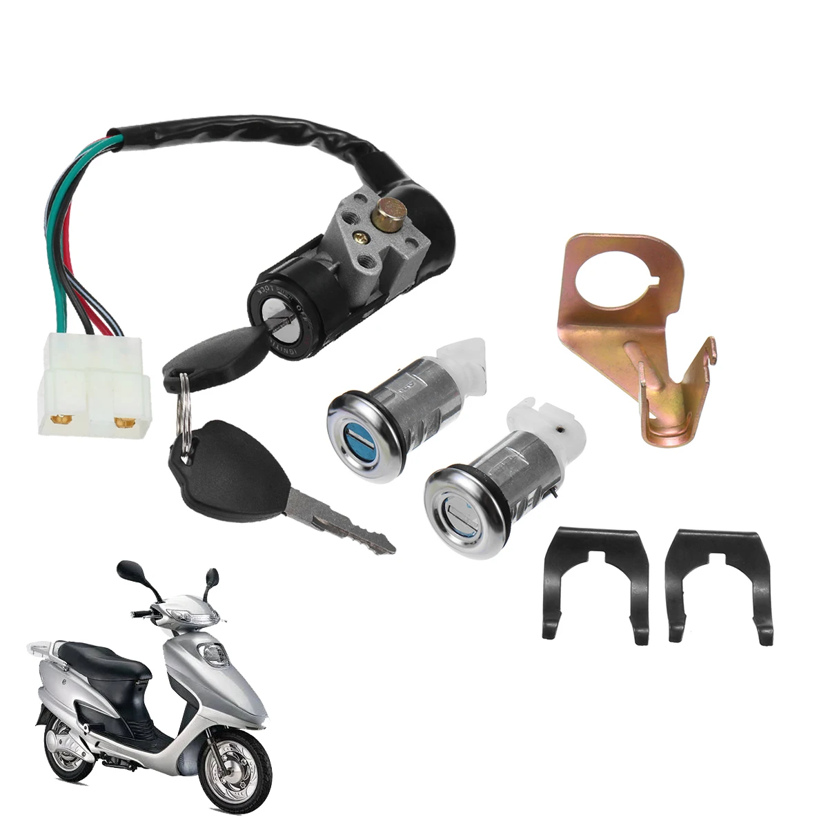 Набор ключей зажигания мотоцикла 5 проводов для мопеда Gy6 50cc Roketa