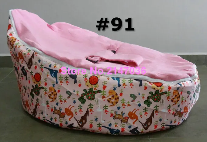 Pink dinosaur printed 2016 bag for baby baby bean bag chair with harness baby bag organizer