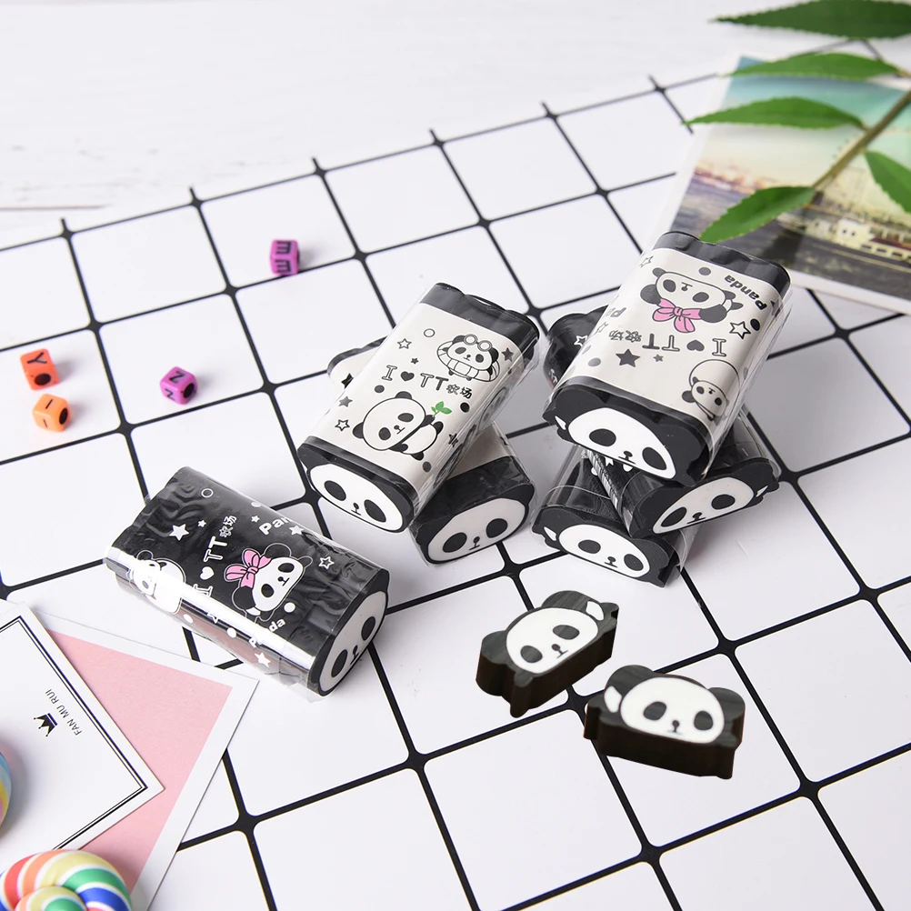 1 piece Animal Panda Eraser Kawaii Cartoon Panda Rubber Erasers Lovely