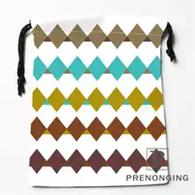 Custom Grey Line Printe Drawstring Bags Printing Fashion Travel Storage Mini Pouch Swim Hiking Toy Bag