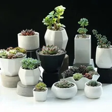 Керамические цветочные горшки для украшения дома, настольные горшки, офисный бар, Свадебный декор, подарки, белая керамика