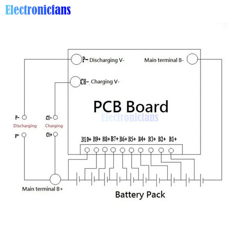 10S 36V 40A литий-ионный аккумулятор 18650 защита батареи BMS печатная плата баланс литиевая батарея Защитная плата модуль
