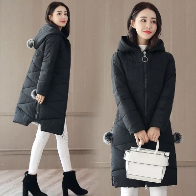 Большие размеры 4XL, зимняя куртка, пальто, женская одежда, новая модная утепленная пуховая хлопковая куртка с капюшоном, верхняя одежда, женские парки AA299 - Цвет: black