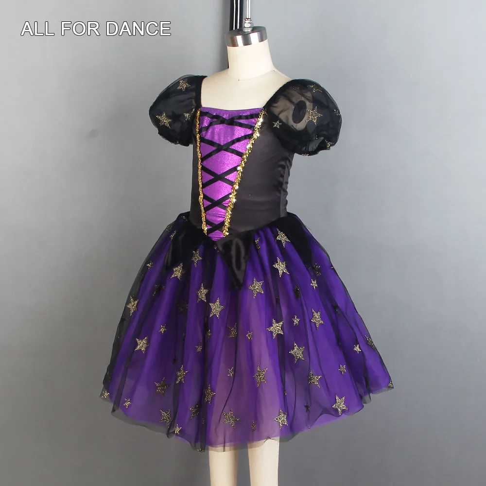 Childrens Halloween Puffy Tulle Tutu Ballet Costume Purple Orange and Black Childrens Halloween Puffy Tulle Tutu Ballet Costume Purple Orange and Black