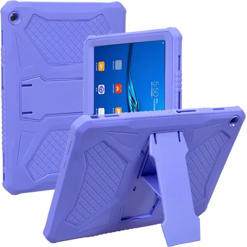 

For Huawei MediaPad M3 Lite 10 BAH-W09 BAH-AL00 10.1 Inch Tablet Kids Stand Cover Safe Shockproof Silicone + PC Haed Back Case