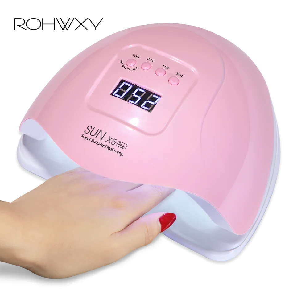 

ROHWXY 54W Nail Lamp For Manicure LED UV Ice Lamp With Bottom 10s/30s/60s Timer LCD Display Nail Dryer For All Nail Polish