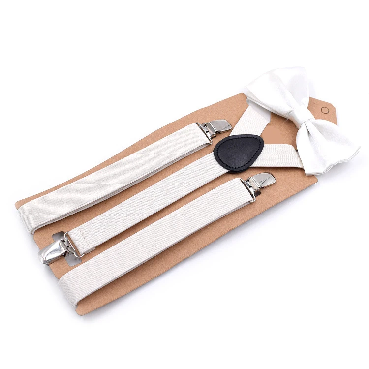 Explosions Bow Tie Suit Three Clip Straps Unisex Style Strong Three Clips Adult Bow Tie Suit High Quality Fashion Suspender - Цвет: 10