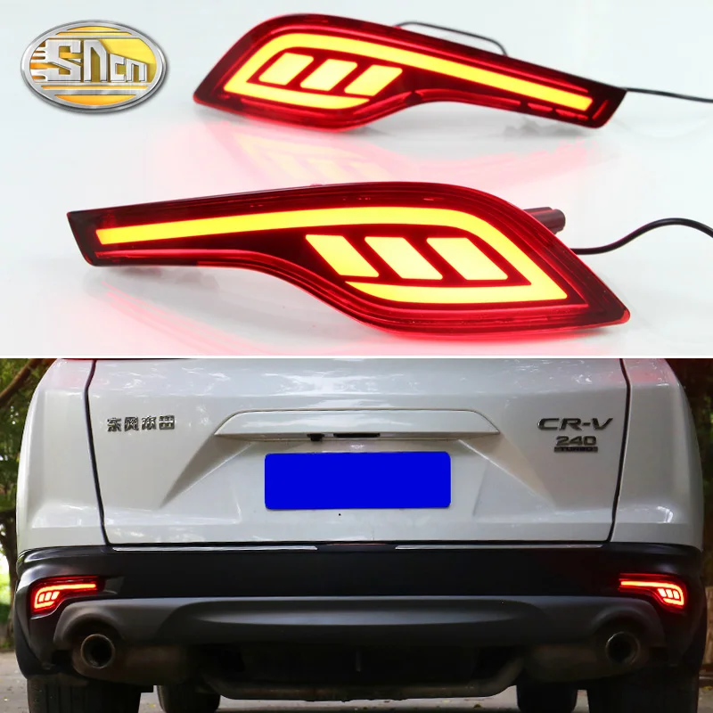 

2PCS For Honda CR-V CRV 2017 2018 SNCN Multi-functions Car LED Rear Bumper Light Rear Fog Lamp Auto Bulb Brake Light Reflector