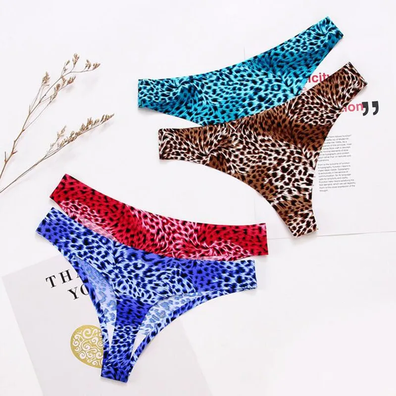 

Hot Super Sexy Leopard Women Seamless Underwear T Panties G String Women's Briefs Calcinha Lingerie Tangas Thong For Women Pants