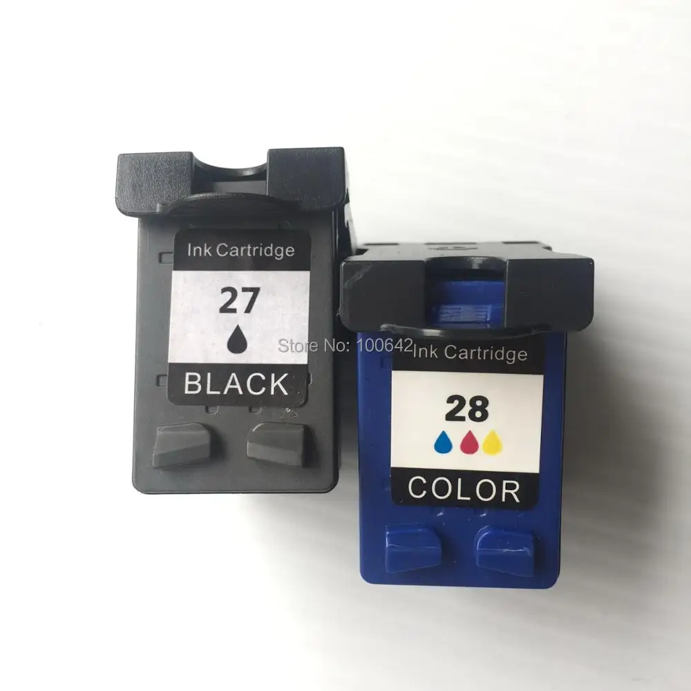YOTAT сменный чернильный картридж C8727A C8728A для HP 27 28 Deskjet 3320 3325 3400 3420 3425 3450 3520 3520V|ink