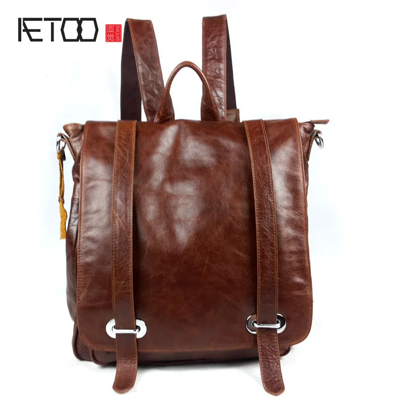 

BJYL Genuine Leather Shoulder Bag Wholesale Casual Fashion Shoulder Messenger Bag Tide Head Oil Wax