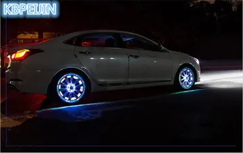 

Car Refitting accessories Waterproof Solar Led Car Lamp Rim Wind Fire Wheels for Cadillac srx cts ats escalade sts dts bls