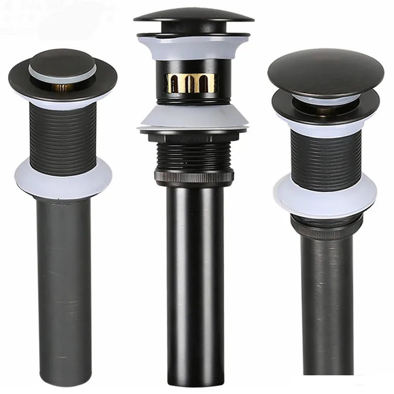 Pop Up Drains Brass Lavatory Sink/Basin Push Down Drainer Black Bathroom Parts Faucet Accessories Deodorization Style Drain Pop Up Drains Brass Lavatory Sink/Basin Push Down Drainer Black Bathroom Parts Faucet Accessories Deodorization Style Drain