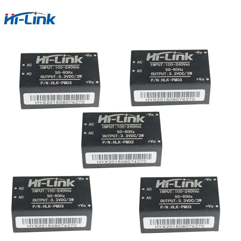 5 шт. Hi-link HLK-PM03 AC-DC 220 В до 3 понижающий изолированный блок питания Интеллектуальный