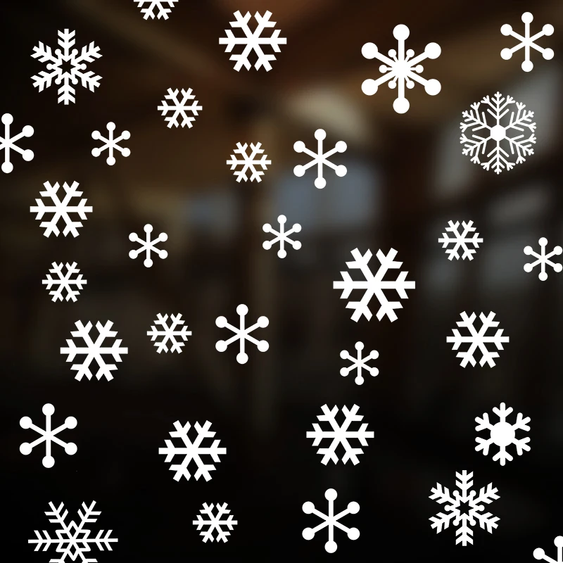 CH-48 100% Brand New Fashion Frozen Snow Flakes For Xmas and Happy New Year DIY Home Decor Vinyl Art Wall Stickers