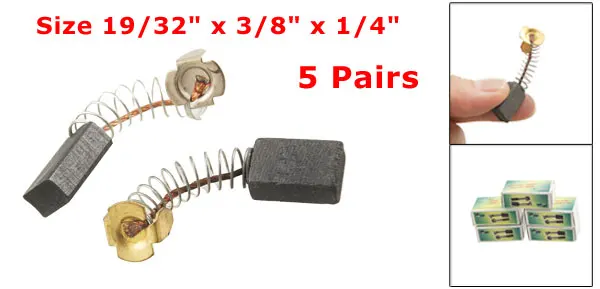 Высокое качество 10 шт./5 пар 15x10x6 мм/19/3" x 3/8" x 1/" электродрель мотор роторный Электроинструмент углеродная щетка 40 мм/1,57" Длина